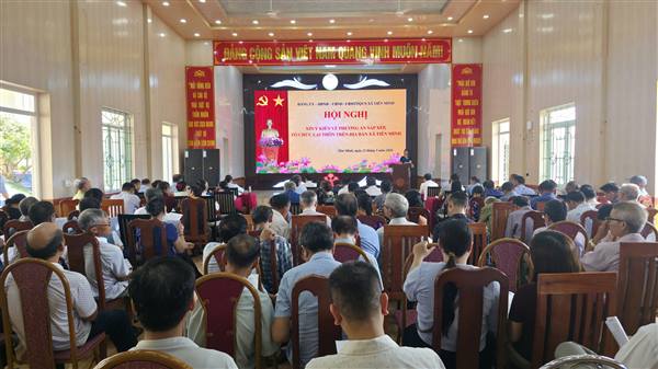 Ủy ban nhân dân xã Tiên Minh tổ chức hội nghị xin ý kiến về công tác sáp nhập thôn trên địa bàn xã