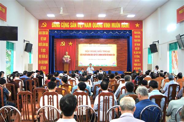 Xã Tiên Minh tổ chức hội nghị đối thoại giữa người đứng đầu cấp ủy, chính quyền với nhân dân năm 2026