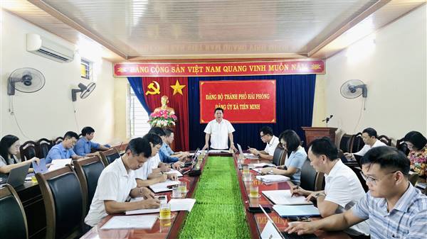 Ban Thường vụ Đảng ủy xã Tiên Minh họp đánh giá kết quả thực hiện nhiệm vụ tháng 8, triển khai nhiệm vụ tháng 9 năm 2026