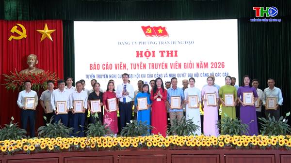 Đảng ủy phường Trần Hưng Đạo: Sôi nổi hội thi Báo cáo viên, Tuyên truyền viên giỏi năm 2026.