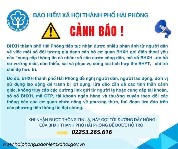 📢 CẢNH BÁO LỪA ĐẢO GIẢ DANH CÁN BỘ BHXH
