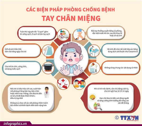 Biện pháp phòng chống bệnh Tay - chân - miệng