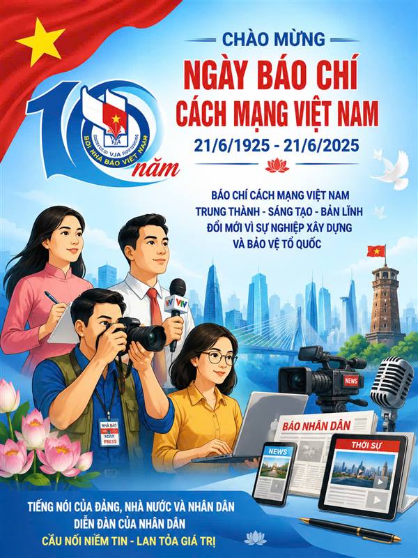 BÀI TUYÊN TRUYỀN

Kỷ niệm 101 năm Ngày Báo chí Cách mạng Việt Nam
(21/6/1925 - 21/6/2026)