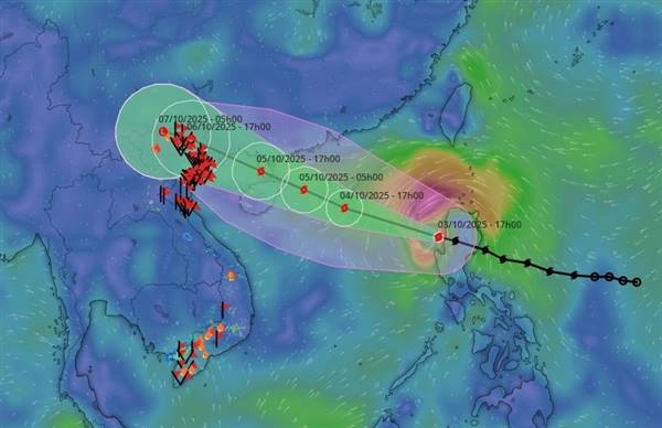 Bão Matmo có thể gây mưa lớn cho Bắc Bộ