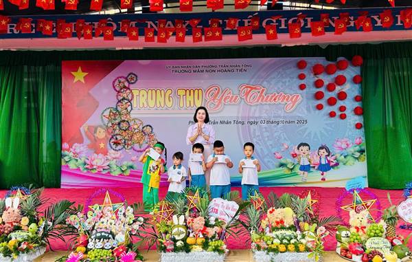 Trường Mầm non Hoàng Tiến với "Trung thu yêu thương"