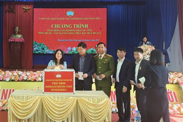 Danh sách tập thể, cá nhân phường Trần Nhân Tông ủng hộ đồng bào các tỉnh miền Trung - Tây Nguyên khắc phục hậu quả mưa lũ 