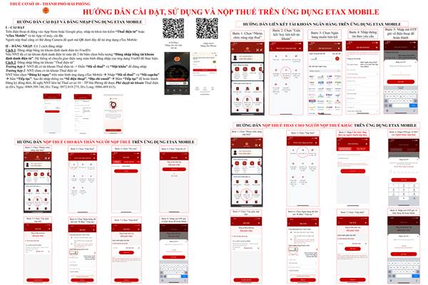 Hướng dẫn nộp thuế qua ứng dụng eTax Mobile