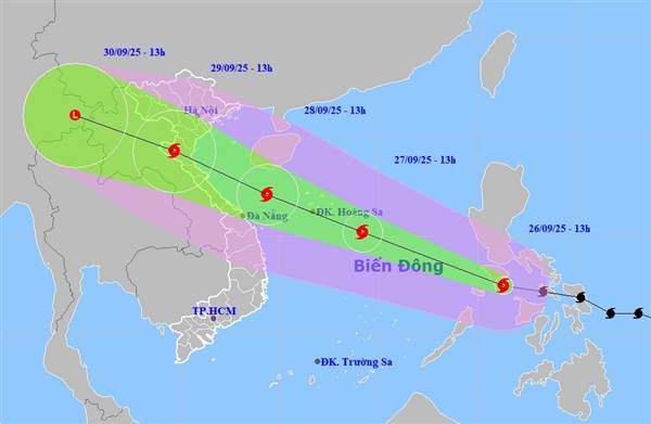Bão Bualoi vào Biển Đông