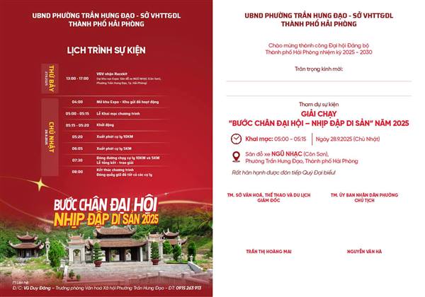 Thông tin về giải chạy “Bước chân Đại hội - Nhịp đập Di sản 2025”