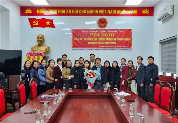 UBND phường tổ chức hội nghị công bố Quyết định thành lập Trạm Y tế phường Trần Nhân Tông 