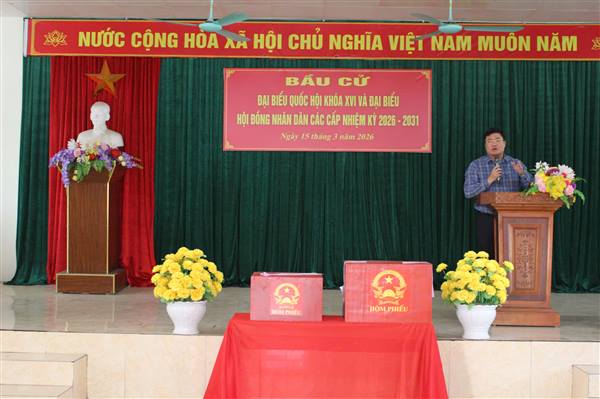 Hội nghị tập huấn nghiệp vụ công tác bầu cử đại biểu Quốc hội khóa XVI và đại biểu HĐND các cấp, nhiệm kỳ 2026 - 2031 tại các Tổ bầu cử