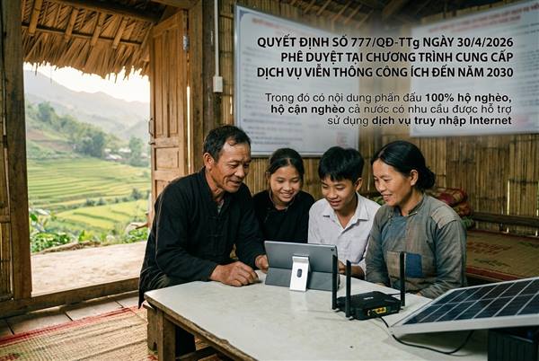 Phấn đấu 100% hộ nghèo, hộ cận nghèo cả nước có nhu cầu được hỗ trợ sử dụng dịch vụ truy nhập Internet