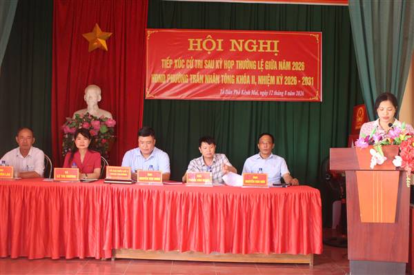 Tổ đại biểu số 01 HĐND phường khóa II, nhiệm kỳ 2026 - 2031 tiếp xúc cử tri sau Kỳ họp thường lệ giữa năm 2026 với cử tri TDP Kênh Mai 