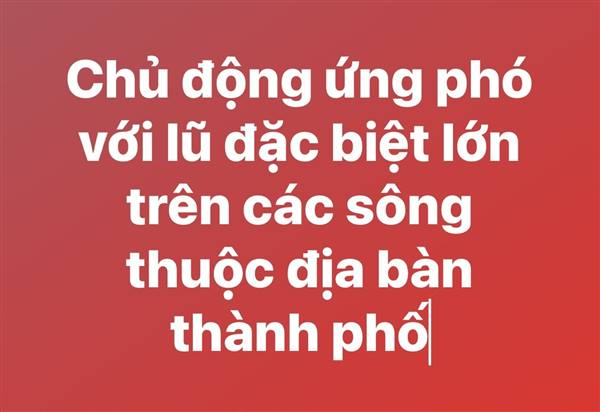 Công điện số: 12/CĐ-BCH-SNNMT về việc chủ động ứng phó với lũ đặc biệt lớn trên các sông thuộc địa bàn thành phố Hải Phòng