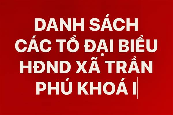 DANH SÁCH TỔ ĐẠI BIỂU SỐ 4