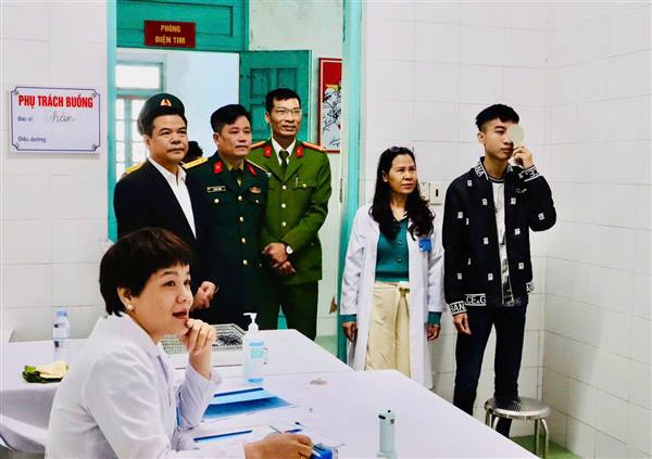 Thanh niên xã Trần Phú hăng hái tham gia khám tuyển nghĩa vụ quân sự 2026