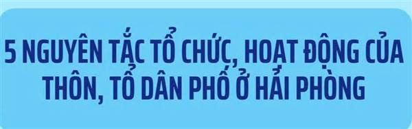 5 nguyên tắc hoạt động của thôn, tổ dân phố từ 5/10 ở Hải Phòng