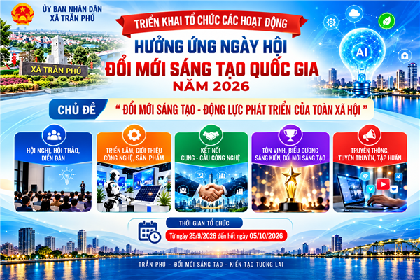 Xã Trần Phú: Tổ chức các hoạt động hưởng ứng Ngày hội Đổi mới sáng tạo Quốc gia 2026
