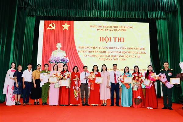 Vòng Chung khảo Hội thi "Báo cáo viên, tuyên truyền viên giỏi năm 2026" xã Trần Phú diễn ra thành công tốt đẹp