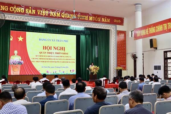 Đảng ủy xã Trần Phú: Quán triệt, triển khai nhiều văn bản, chỉ thị chiến lược của Trung ương và Thành phố