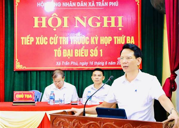 Tổ đại biểu số 1 HĐND xã Trần Phú khóa II tiếp xúc cử tri các thôn Thụy Trà, Mạn Đê và Thượng Dương