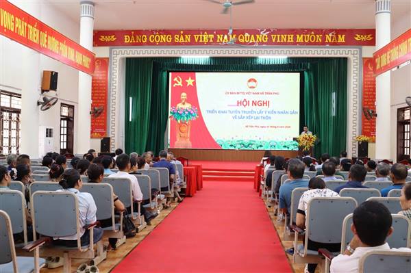 Ủy ban MTTQ xã Trần Phú triển khai công tác tuyên truyền, lấy ý kiến Nhân dân về việc sắp xếp lại thôn
