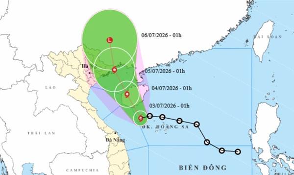 Áp thấp nhiệt đới đã mạnh lên thành bão số 1, có tên quốc tế Maysak, hướng vào vùng biển Quảng Ninh - Hải Phòng