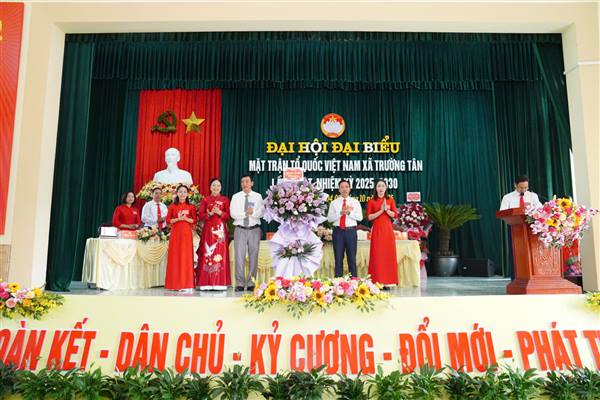 Khai mạc Đại hội đại biểu MTTQ Việt Nam xã Trường Tân lần thứ Nhất, nhiệm kỳ 2025–2030.