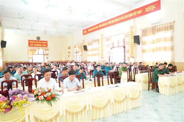 Hội đồng Nghĩa vụ quân sự xã Trường Tân tổ chức hội nghị triển khai công tác tuyển chọn và gọi công dân nhập ngũ, phúc tra, xét duyệt nguồn năm 2026.