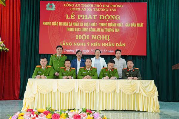 CÔNG AN XÃ TRƯỜNG TÂN TỔ CHỨC PHÁT ĐỘNG PHONG TRÀO THI ĐUA “BA NHẤT”.