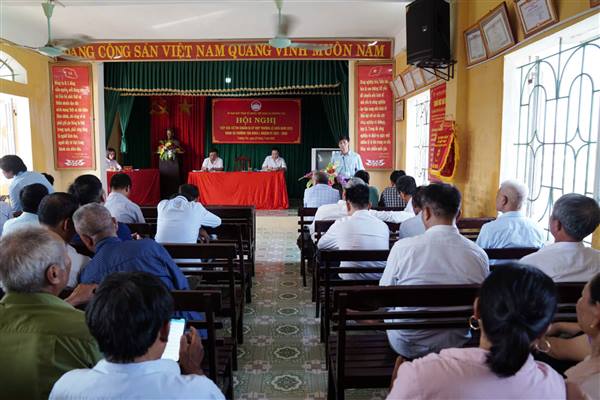 Xã Trường Tân tổ chức hội nghị tiếp xúc cử tri chuẩn bị kỳ họp HĐND xã giữa năm 2025