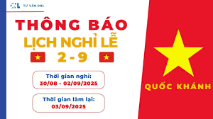 Thông báo nghỉ lễ 02/9/2025