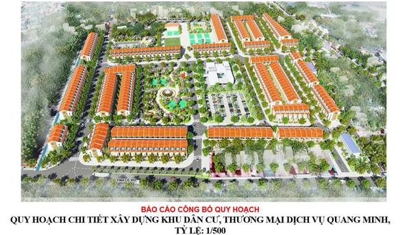 XÃ TRƯỜNG TÂN CÔNG BỐ QUY HOẠCH KHU DÂN CƯ, THƯƠNG MẠI DỊCH VỤ QUANG MINH