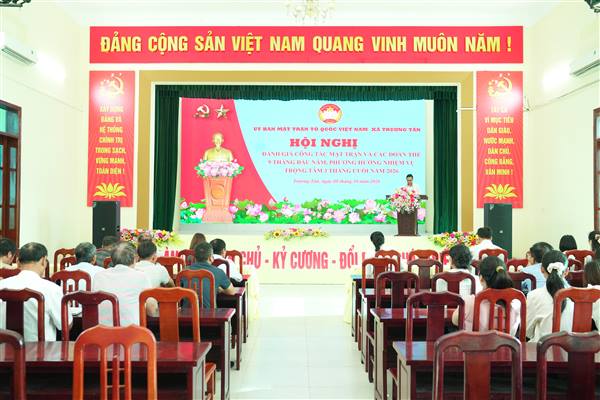 MẶT TRẬN TỔ QUỐC VIỆT NAM XÃ TRƯỜNG TÂN ĐÁNH GIÁ KẾT QUẢ CÔNG TÁC 9 THÁNG ĐẦU NĂM, TRIỂN KHAI NHIỆM VỤ TRỌNG TÂM QUÝ IV NĂM 2026