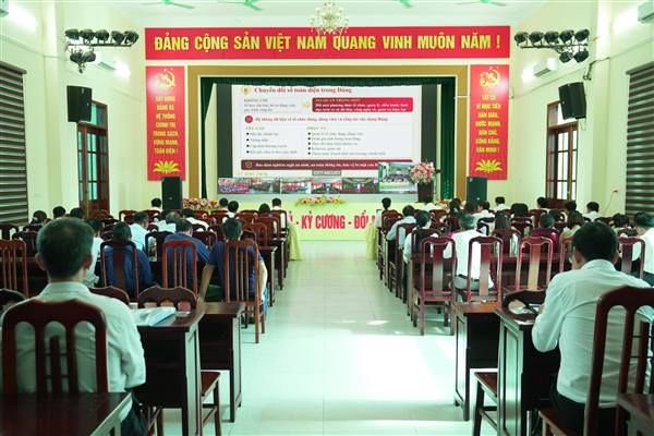 XÃ TRƯỜNG TÂN THAM DỰ HỘI NGHỊ TOÀN QUỐC NGHIÊN CỨU, HỌC TẬP, QUÁN TRIỆT VÀ TRIỂN KHAI THỰC HIỆN NGHỊ QUYẾT HỘI NGHỊ LẦN THỨ TƯ BAN CHẤP HÀNH TRUNG ƯƠNG ĐẢNG KHÓA XIV