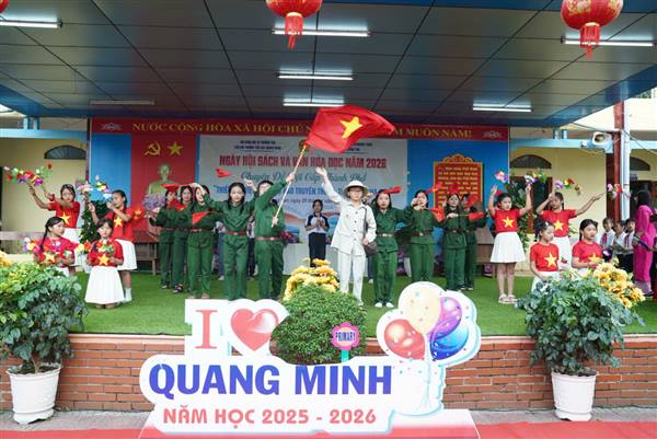 Trung tâm Dịch vụ Sự nghiệp công phối hợp cùng Trường Tiểu học Quang Minh tổ chức chương trình ngày hội đọc sách và văn hóa đọc năm 2026.