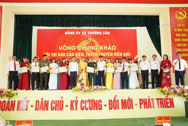 Xã Trường Tân tổ chức thành công Hội thi Báo cáo viên, Tuyên truyền viên giỏi năm 2026.