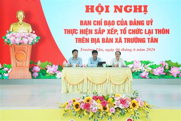 XÃ TRƯỜNG TÂN TỔ CHỨC HỌP BAN CHỈ ĐẠO THỰC HIỆN SẮP XẾP, TỔ CHỨC LẠI THÔN TRÊN ĐỊA BÀN.