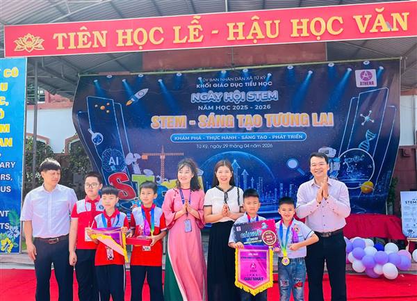 Ngày hội STEM tiểu học xã Tứ Kỳ: Chắp cánh đam mê, khơi nguồn sáng tạo tương lai