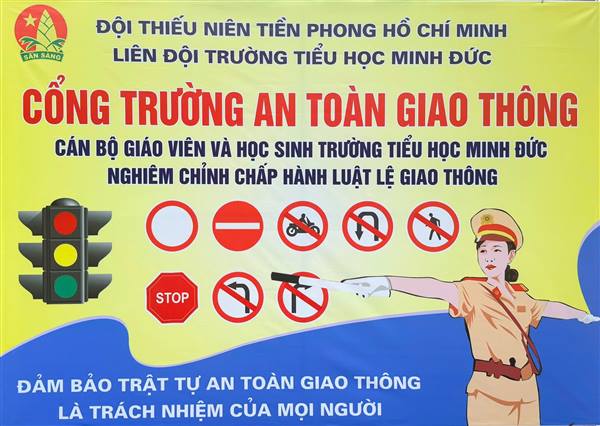 Trường Tiểu học Minh Đức nỗ lực xây dựng “Cổng trường an toàn giao thông”