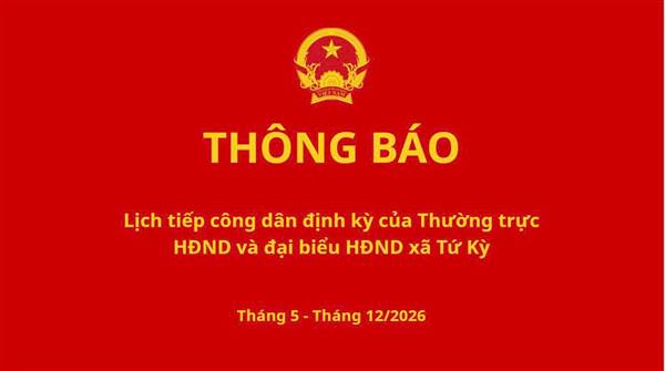 HĐND xã công bố lịch tiếp công dân định kỳ của Thường trực HĐND và đại biểu HĐND xã năm 2026