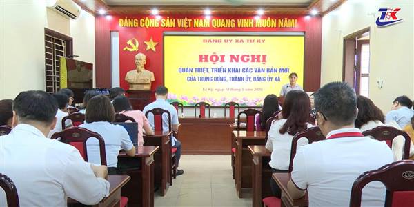 Đảng ủy xã Tứ Kỳ triển khai các văn bản mới của Trung ương và Thành ủy và Đảng ủy xã về công tác phòng, chống tham nhũng, lãng phí, tiêu cực