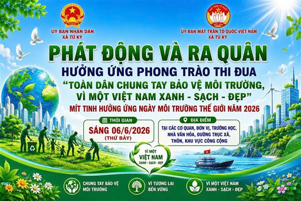 MTTQ tổ chức ra quân hưởng ứng phong trào thi đua "Toàn dân chung tay bảo vệ môi trường, vì một Tứ Kỳ xanh - sạch - đẹp"