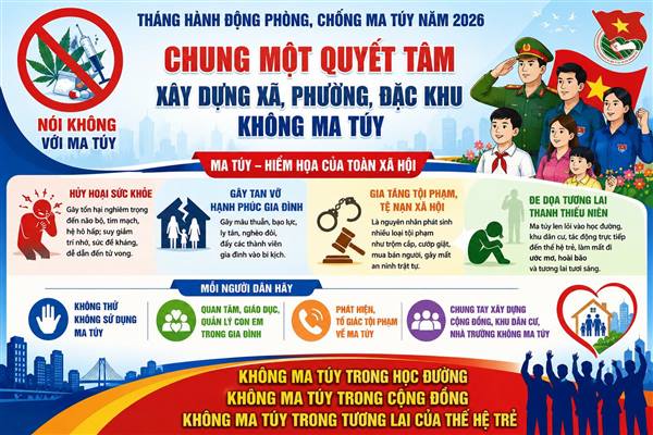 Triển khai đồng bộ công tác phòng, chống ma túy năm 2026 trên địa bàn xã 