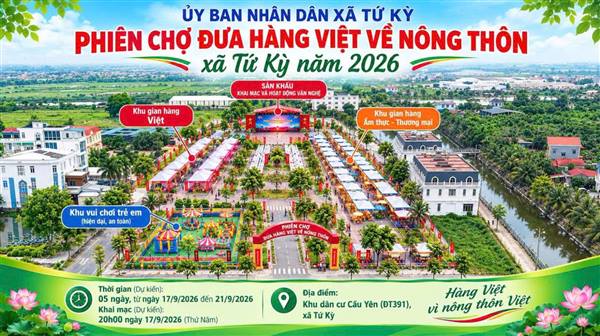 Phiên chợ đưa hàng Việt về nông thôn tại xã Tứ Kỳ - Điểm hẹn mua sắm, trải nghiệm và giao lưu văn hóa