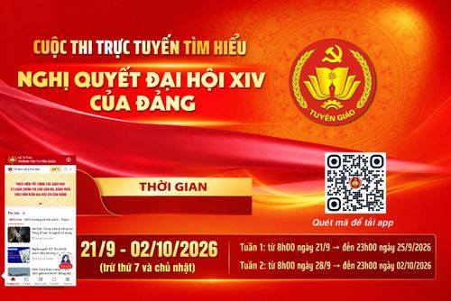 Triển khai Cuộc thi trực tuyến tìm hiểu Nghị quyết Đại hội XIV của Đảng