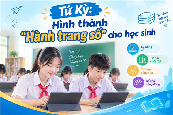 Tứ Kỳ: Hình thành "Hành trang số" cho học sinh