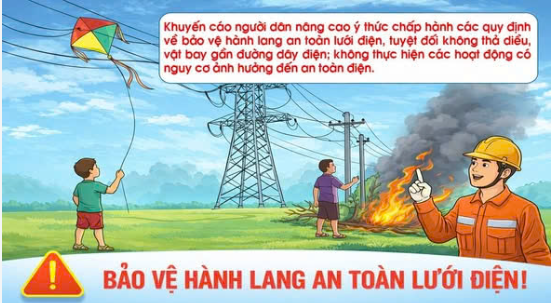 V/v tăng cường công tác tuyên
truyền, áp dụng các biện pháp ngăn
ngừa tai nạn điện, sự cố đường dây
lưới điện do hành vi thả diều