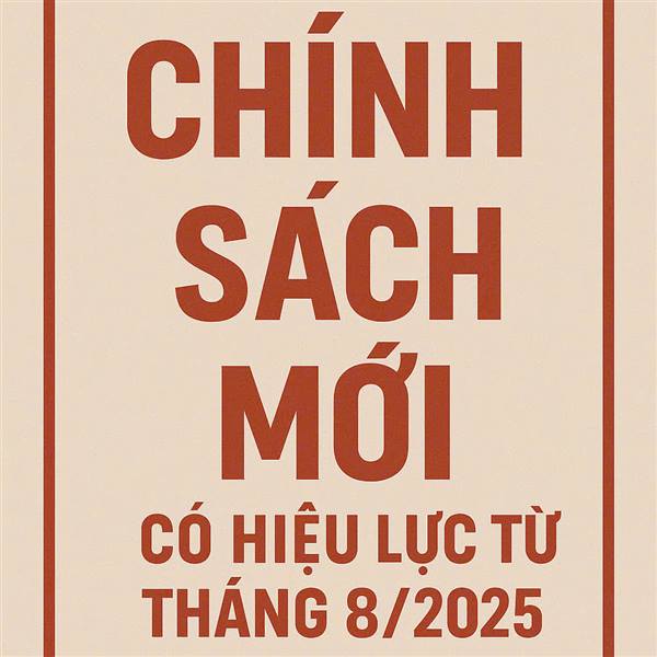 Nhiều chính sách kinh tế nổi bật có hiệu lực từ tháng 8
👇