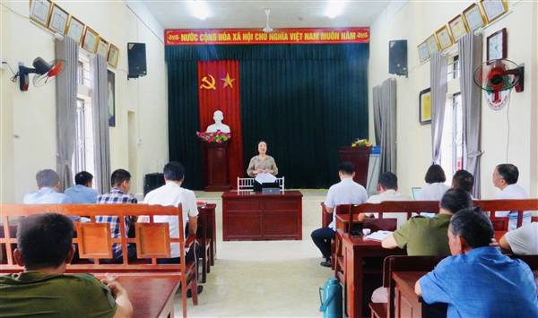 Phường Tứ Minh làm việc với các hộ dân liên quan công tác GPMB dự án cải tạo, nâng cấp tuyến đường Vũ Mạnh Hùng